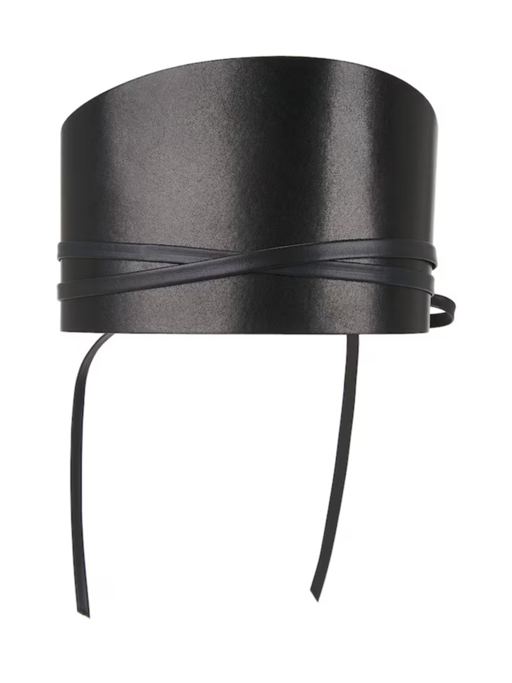 Déhanché black waist belt